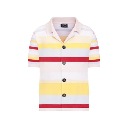 Knitted Shirt with Pastel Stripes-0