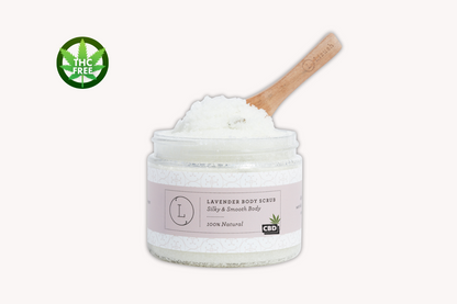 CBD Lavender Body Scrub – Natural Exfoliating Salt Scrub Lizush