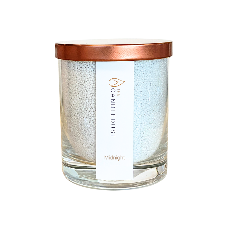 Powdered candle in glass 160g with natural vegetable wax - Midnight