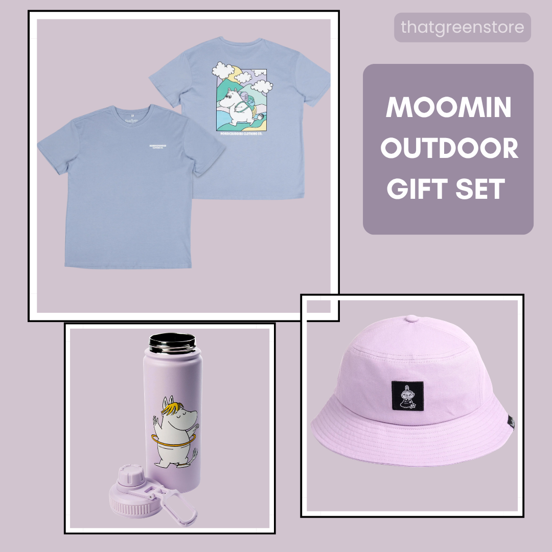 Moomin Outdoor Gift Set: T-Shirt, Thermal Bottle & Bucket Hat
