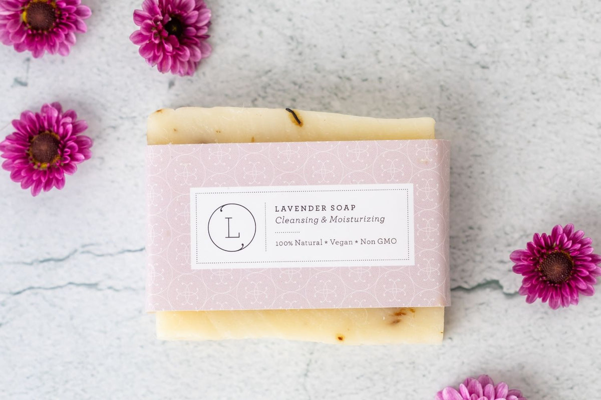 2 x Natural Handmade Soap Bars - Lavender essential oil soap bar | Lizush