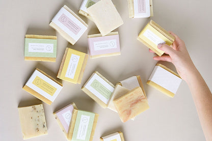 2 x Natural Handmade Soap Bars - Cold process vegan soap set | Lizush
