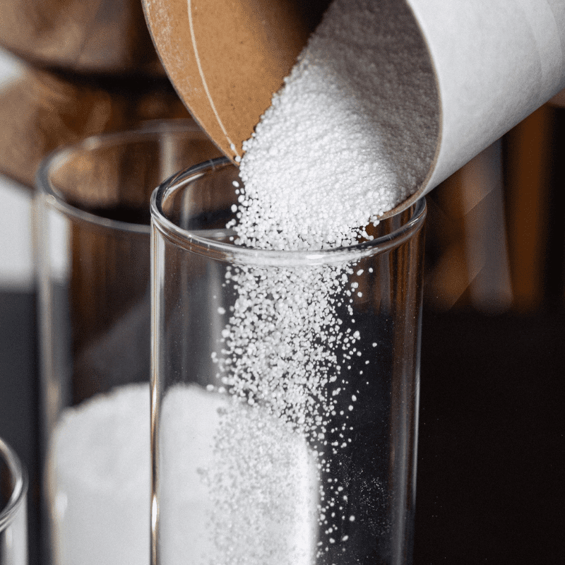 Detail of large format Candledust powder for multiple wicks