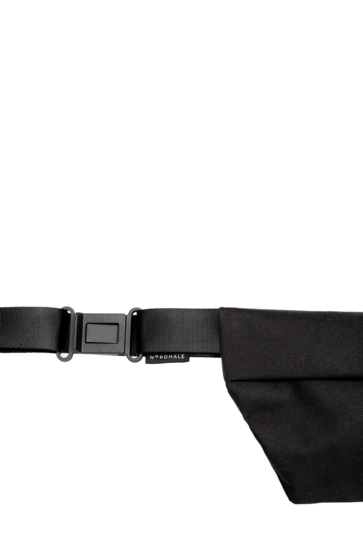 Detail of OSLO Crossbody Bag front view in charcoal gray recycled felt, sustainable vegan bag