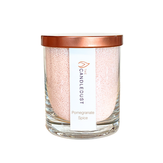 Powdered candle in glass 160g with natural vegetable wax - Pomegranate Spice 