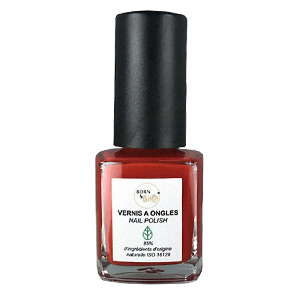Born to Bio Natural Nail Polish - Non-Toxic & Vegan Manicure - Made in France - Rouge Vif