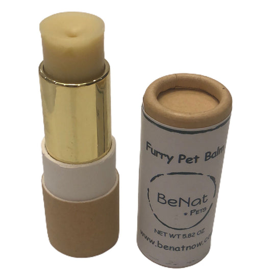 Other view of BeNat Pets Furry Pet Balm 0.9 oz packaging for moisturizing dog paws and nose