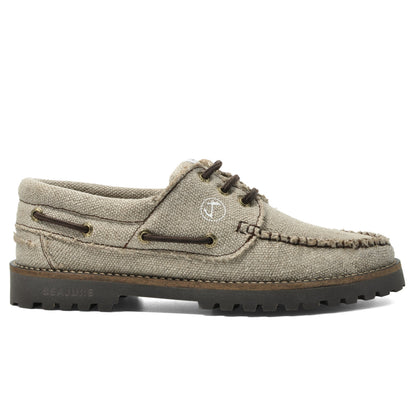 Men's vegan hemp boat shoe Embleton by Seajure - Side profile view