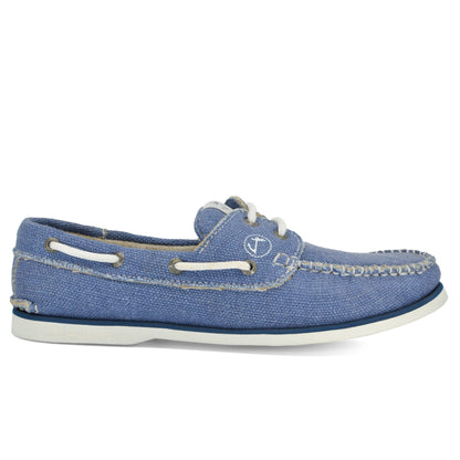Men's vegan hemp boat shoe Fidden by Seajure - Side profile view