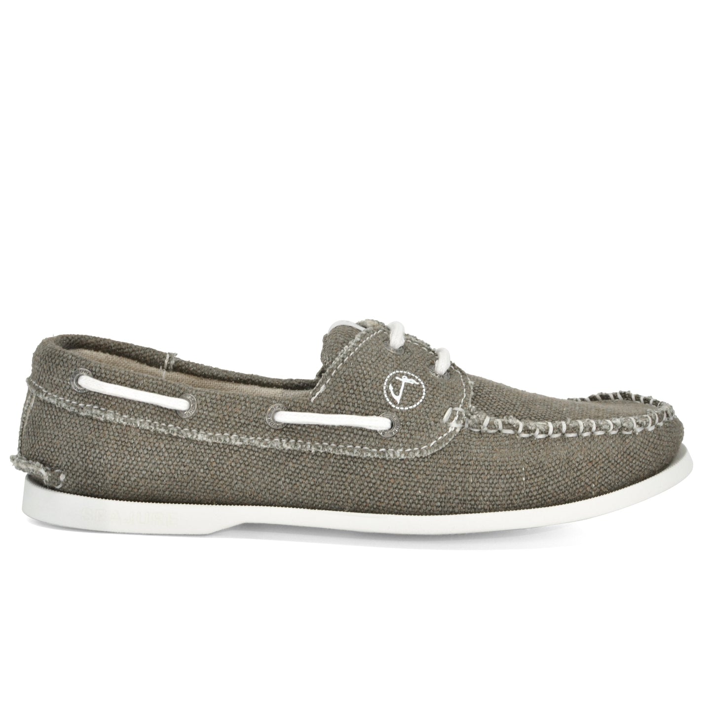 Men's vegan hemp boat shoe Scopello by Seajure - Side profile view