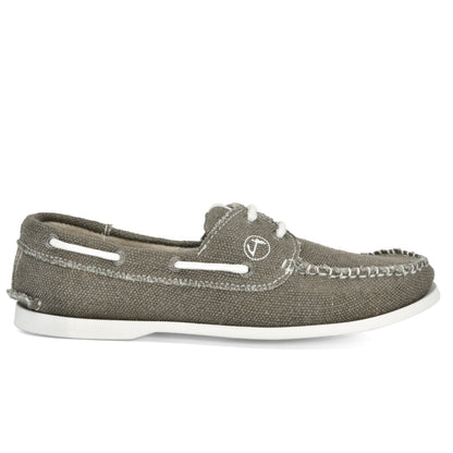 Men's vegan hemp boat shoe Scopello by Seajure - Side profile view
