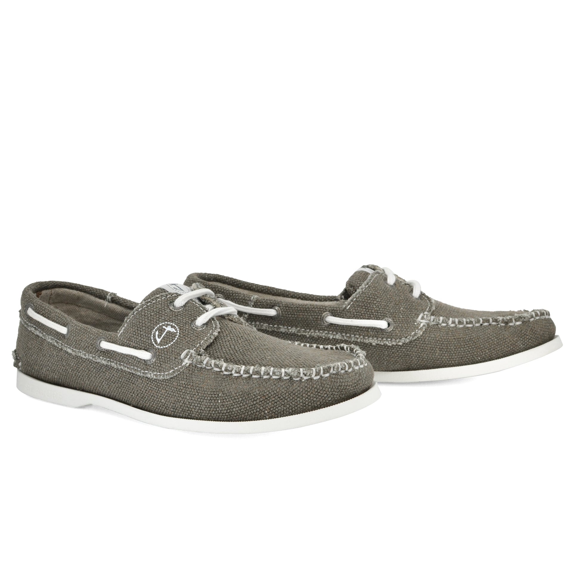 Pair of men's vegan hemp boat shoes Scopello by Seajure - 3/4 perspective