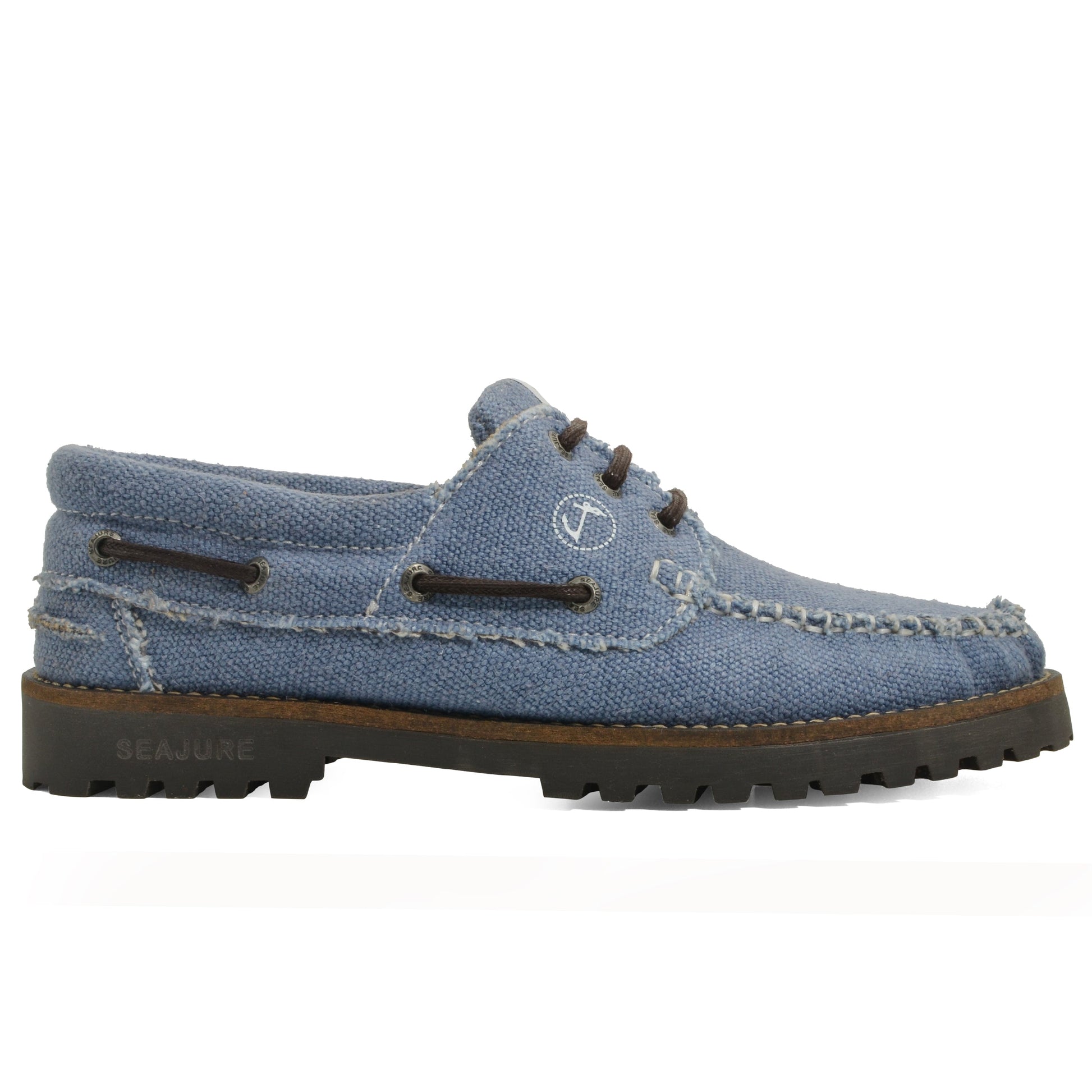 Men's vegan hemp boat shoe Pampelonne by Seajure - Side profile view