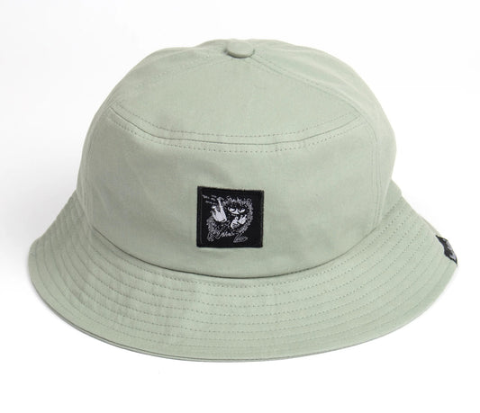Official Moomin Stinky light green bucket hat front view