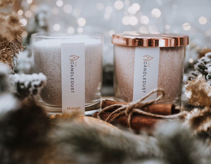 Sustainable decorative candle with luxury scented powder - Midnight 160g