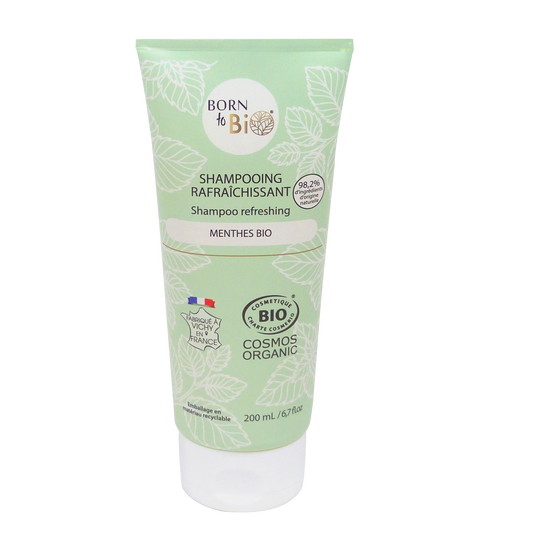 Born to Bio Peppermint Refreshing Shampoo - Organic Sulfate-Free Hair Care
