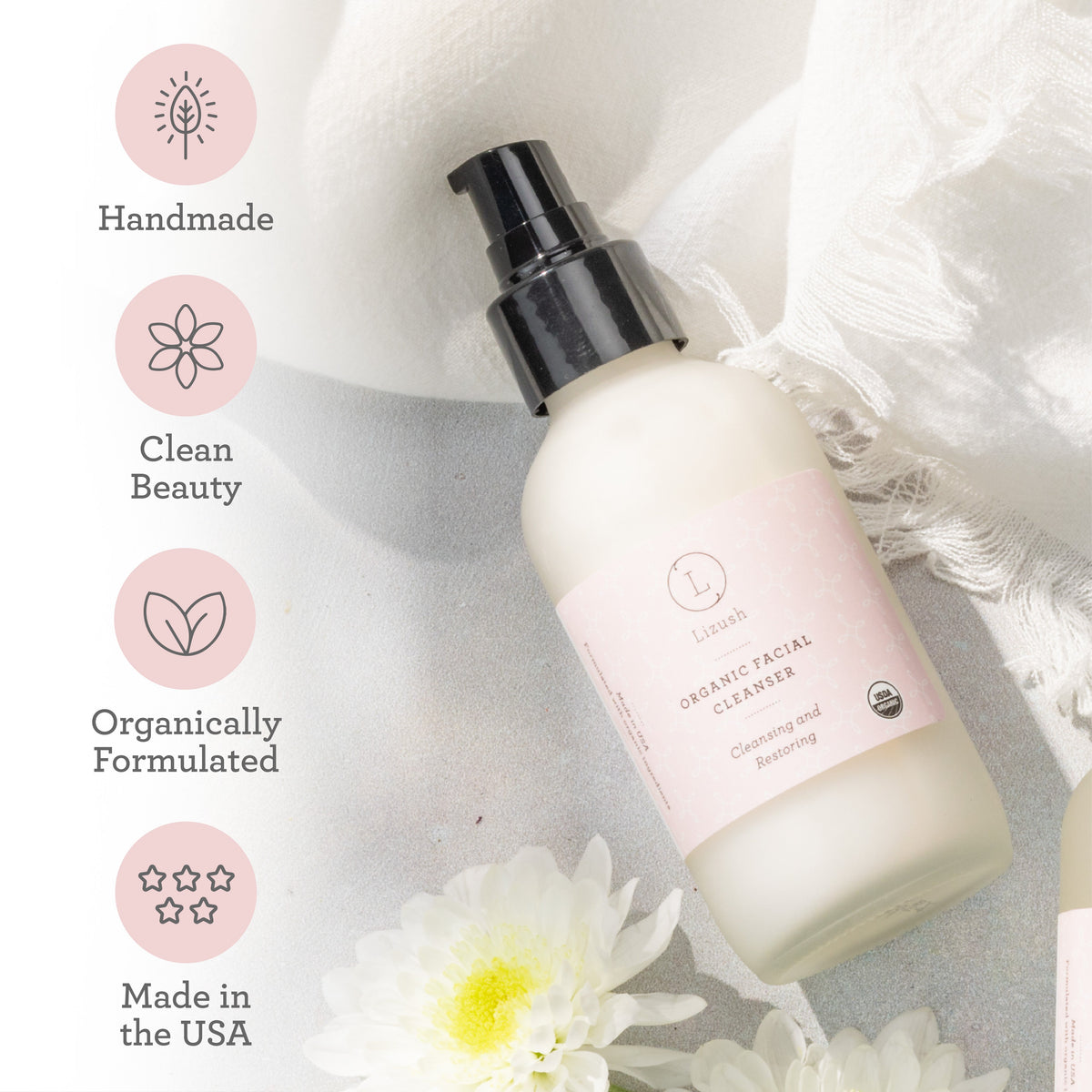 USDA Organic Facial Cleanser – Gentle Natural Face Wash-2