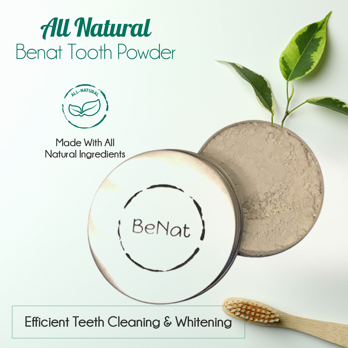 Complete plastic-free oral hygiene toothpowder bundle set for daily dental care