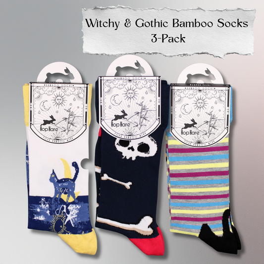 Witchy & Gothic Bamboo Socks Set | 3-Pack Gift Bundle