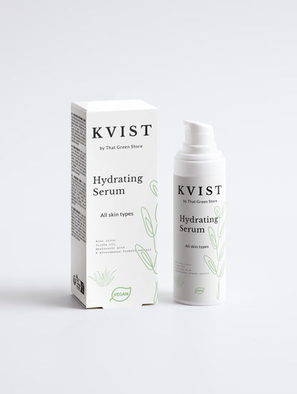 KVIST Hydrating Serum - Front dropper bottle and packaging