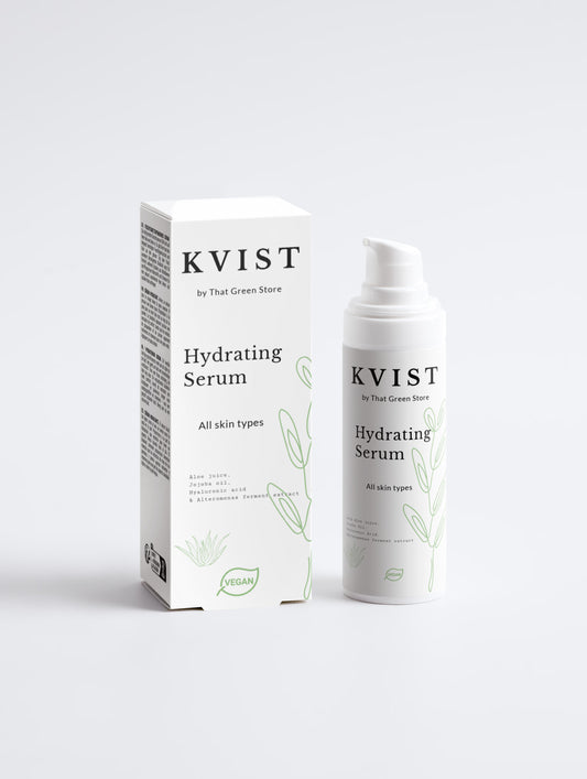 KVIST Hydrating Serum - Front dropper bottle and packaging