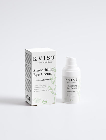 KVIST Smoothing Eye Cream - Front packaging and jar