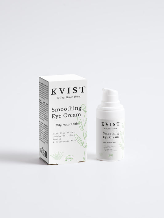 KVIST Smoothing Eye Cream - Front packaging and jar