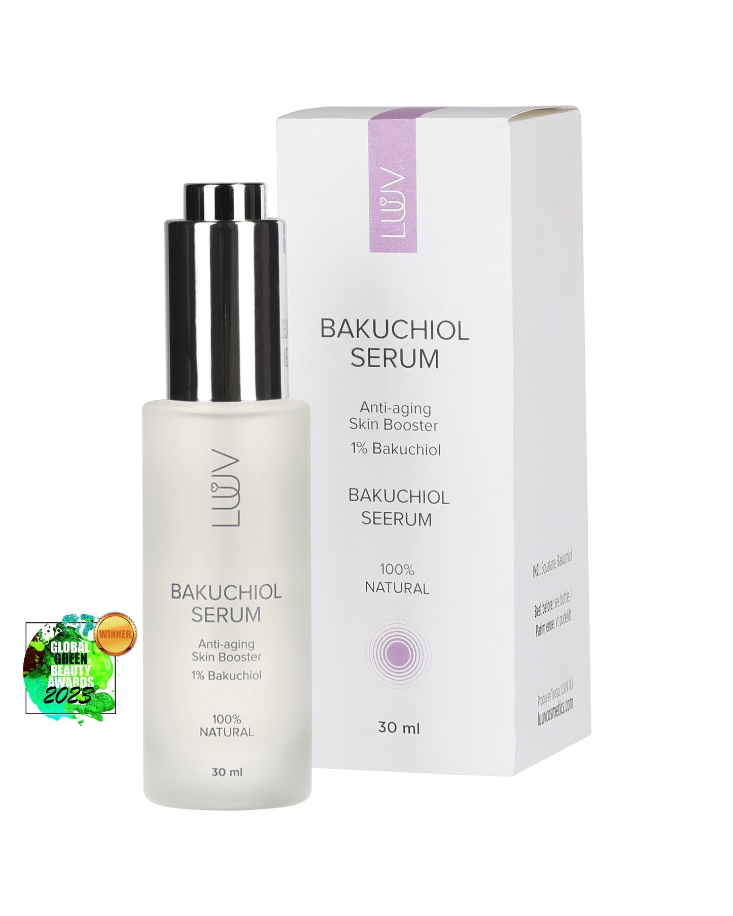 Anti-Aging Bakuchiol Serum, 30ml - Natural retinol alternative for youthful skin by LUUV.
