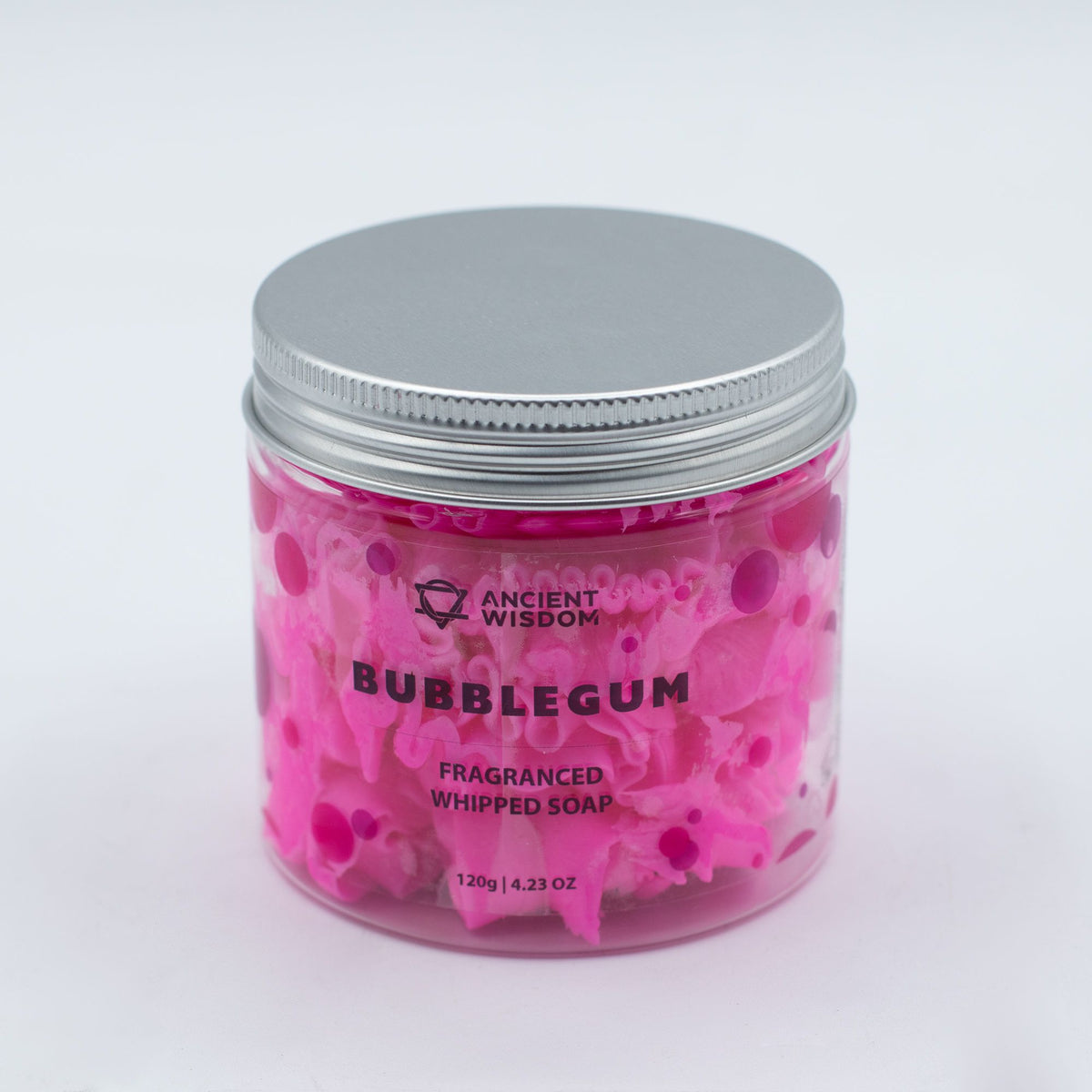 Other view of Set of 2 Bubblegum Whipped Soap 120g jars in clear containers