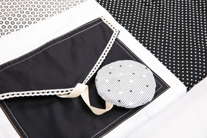 Other detail of Karloova organic cotton baby activity mat with sensory play arches, 100x100cm - Black and White