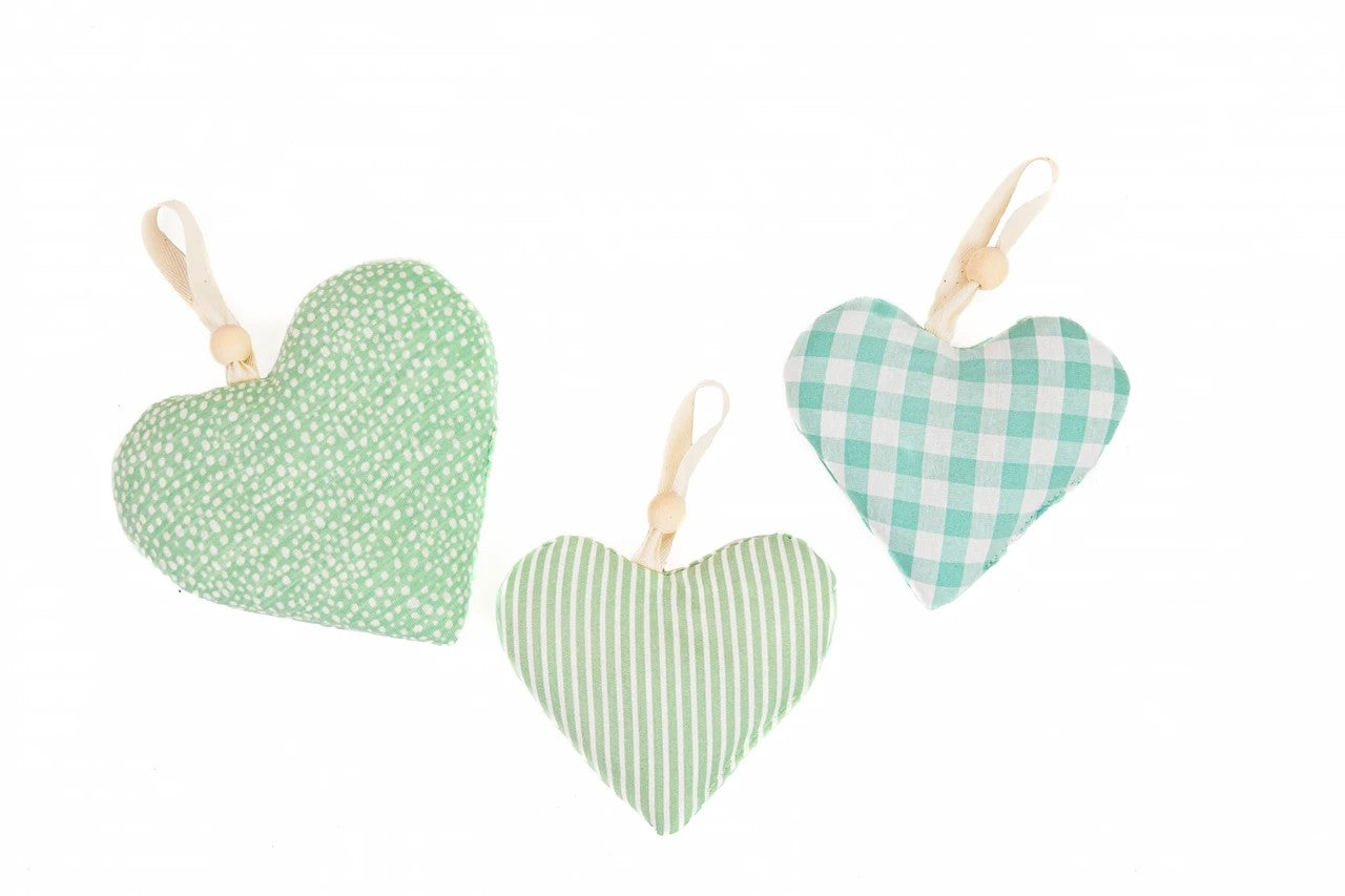 Crinkling Hearts Karloova organic cotton baby activity mat with sensory play arches, 100x100cm - Mint Green