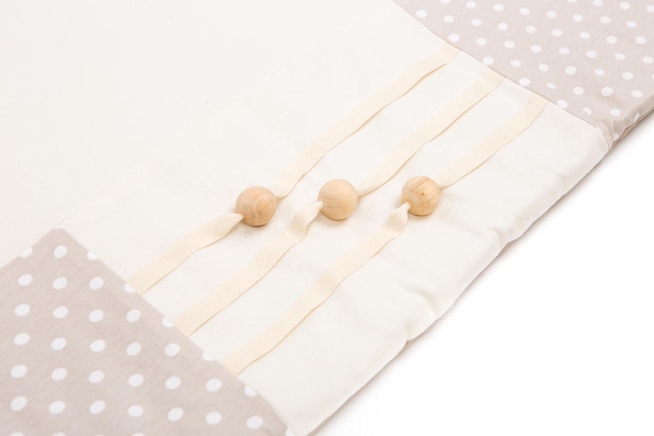 Karloova sensory play gym with baby- interactive wooden buttons, 120x120cm - Brown