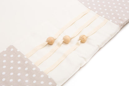 Karloova sensory play gym with baby- interactive wooden buttons, 120x120cm - Brown