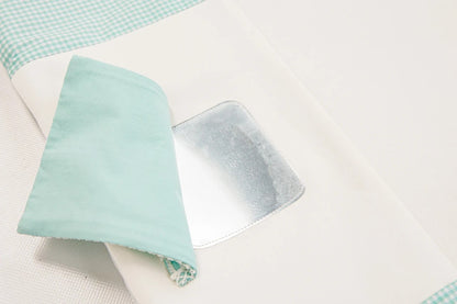 Karloova sensory play gym with baby-safe mirror, 120x120cm - Mint Green