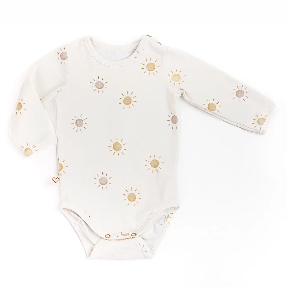 Karloova GOTS-certified organic cotton baby bodysuit with minimalist print - Sun