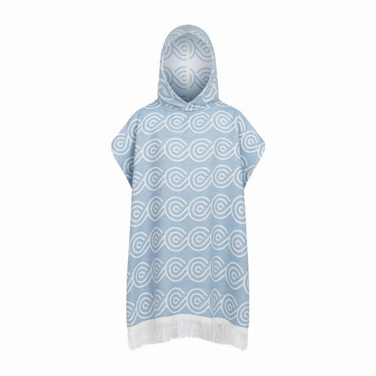 Highly absorbent bamboo viscose hooded towel for kids  Light Blue