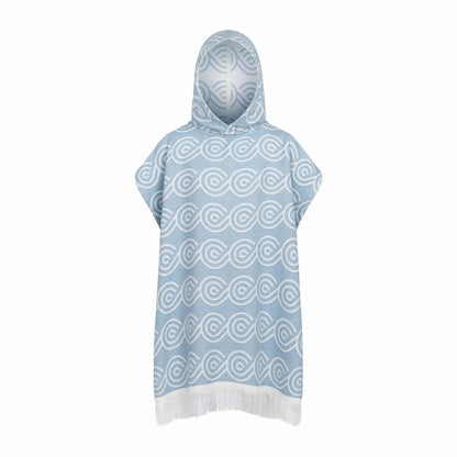 Highly absorbent bamboo viscose hooded towel for kids  Light Blue