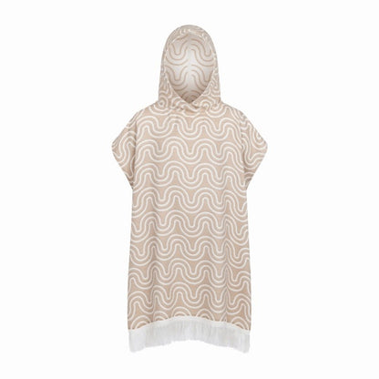 Highly absorbent bamboo viscose hooded towel for kids- Sand
