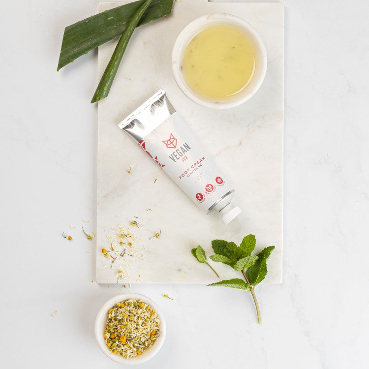 Vegan Fox Nourishing Foot Cream, 120 ml repairing foot cream for tired feet - That Green Store