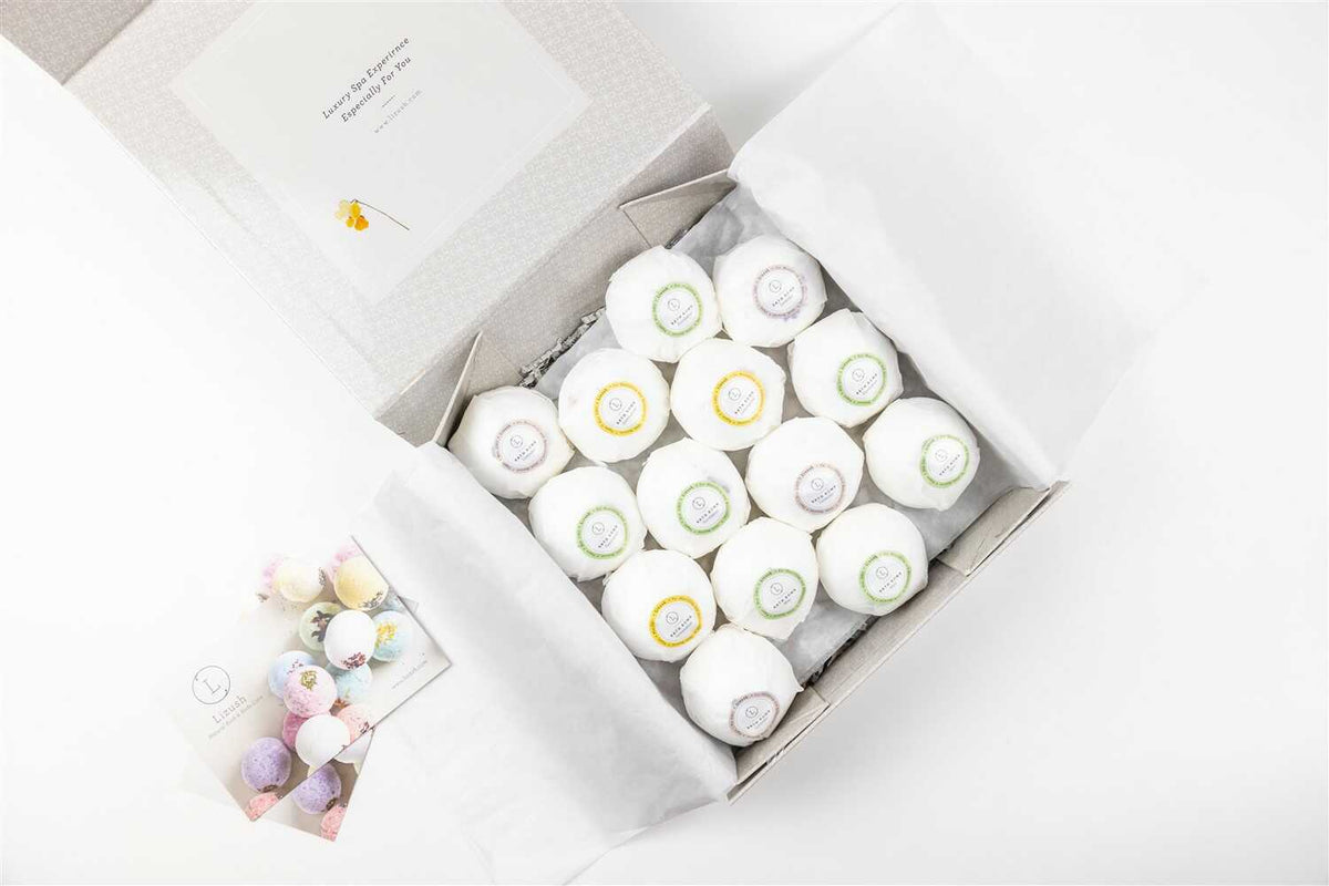 Natural Bath Bomb Gift Box – 14 Handmade Bath Bombs for a Spa Day-0