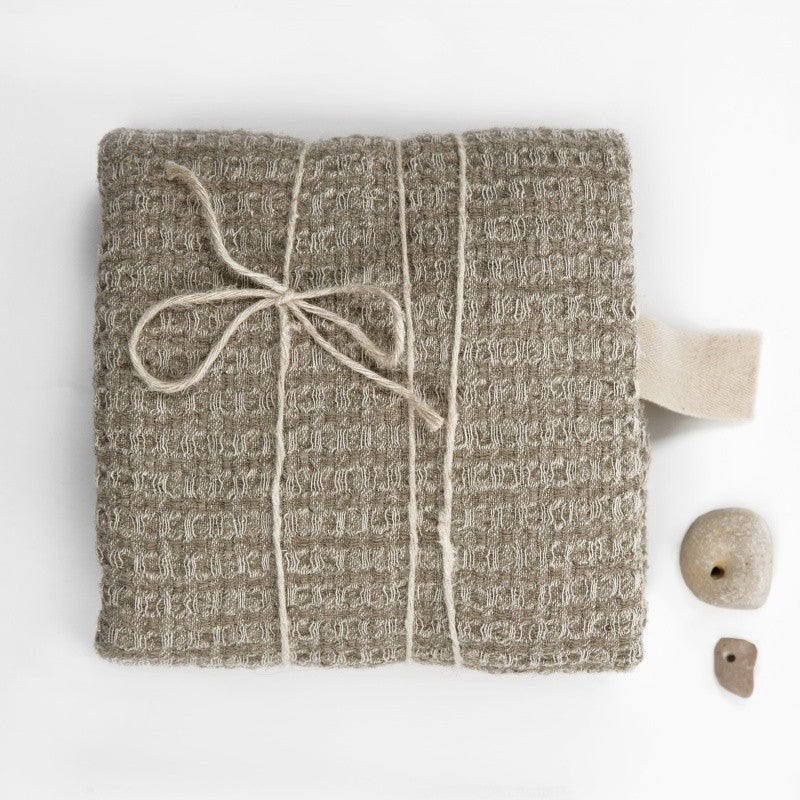 Big Linen Towel - Textured Grey