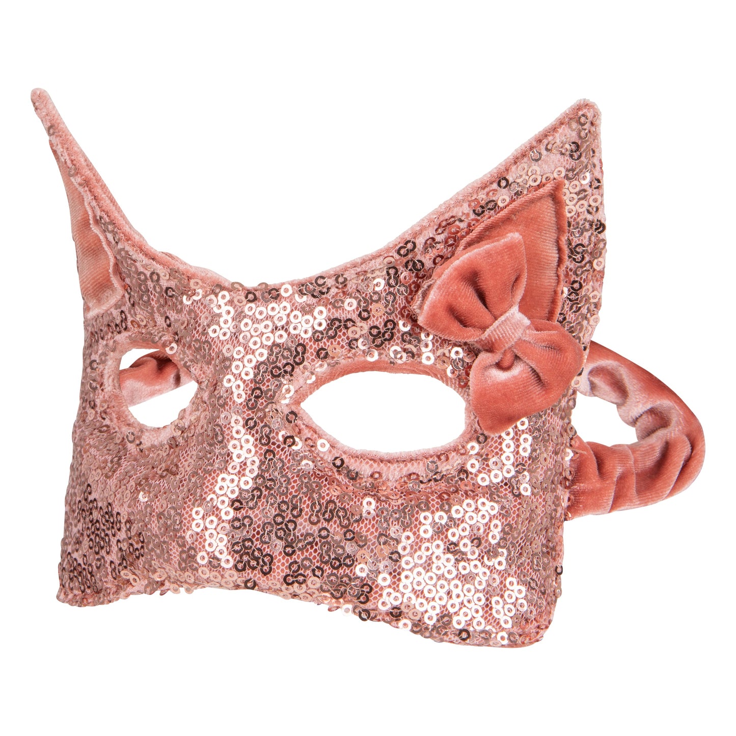 Moi Mili Cat Mask Pink - Handmade velvet and pink sequins detail