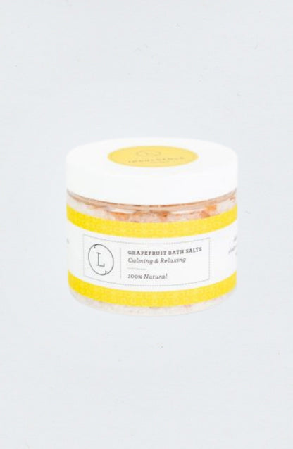 Close up of Lizush Grapefruit Bath Salts – Dead Sea, Epsom & Himalayan Soak