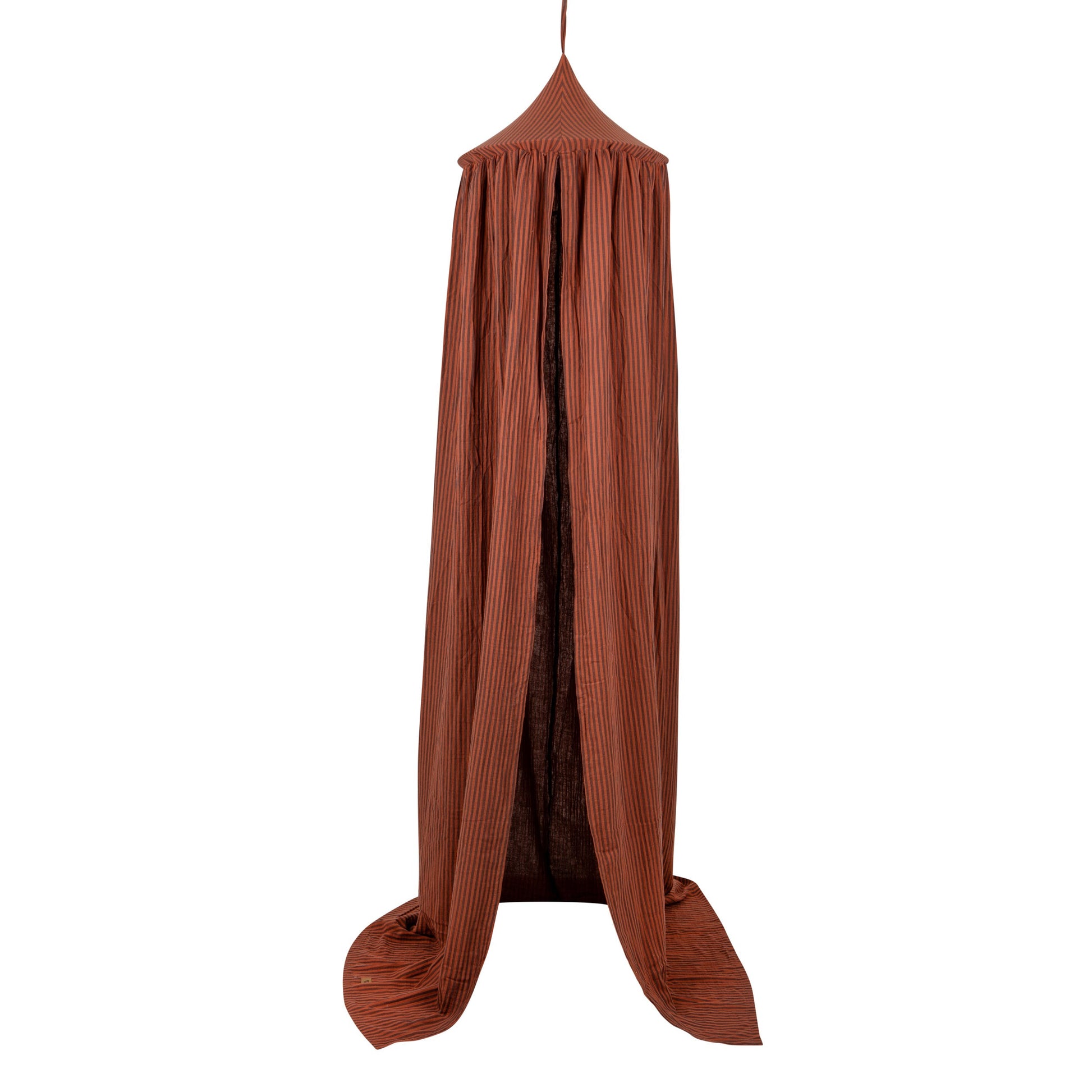 Moi Mili natural cotton canopy with brown stripes