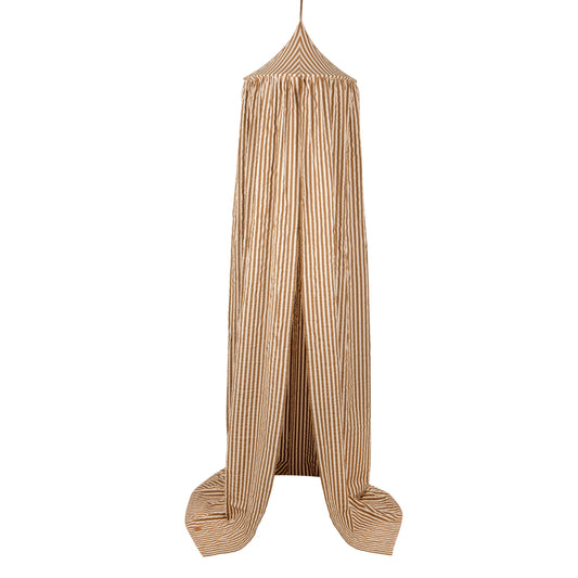 Moi Mili premium 100% cotton canopy in olive stripes