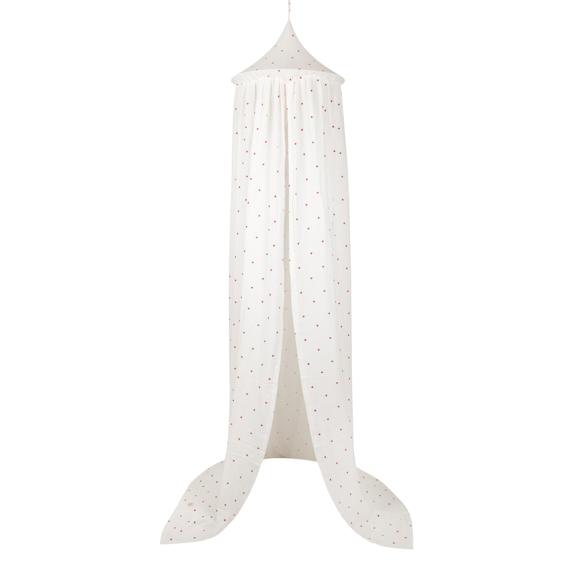Moi Mili 100% cotton canopy with cute heart pattern
