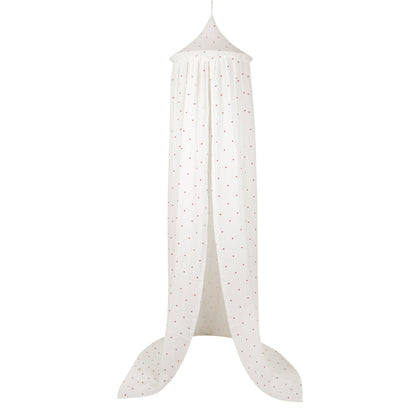 Moi Mili 100% cotton canopy with cute heart pattern