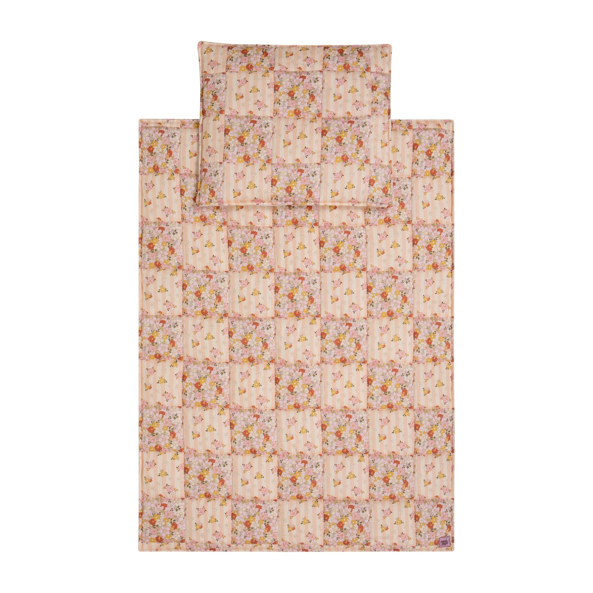 Soft quilted cotton bedding set for infants and toddlers by Moi Mili