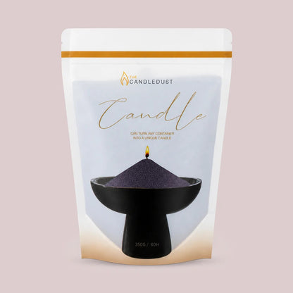 Candledust Dark Lilac unscented pearled candle sand in a 350g resealable refill pouch