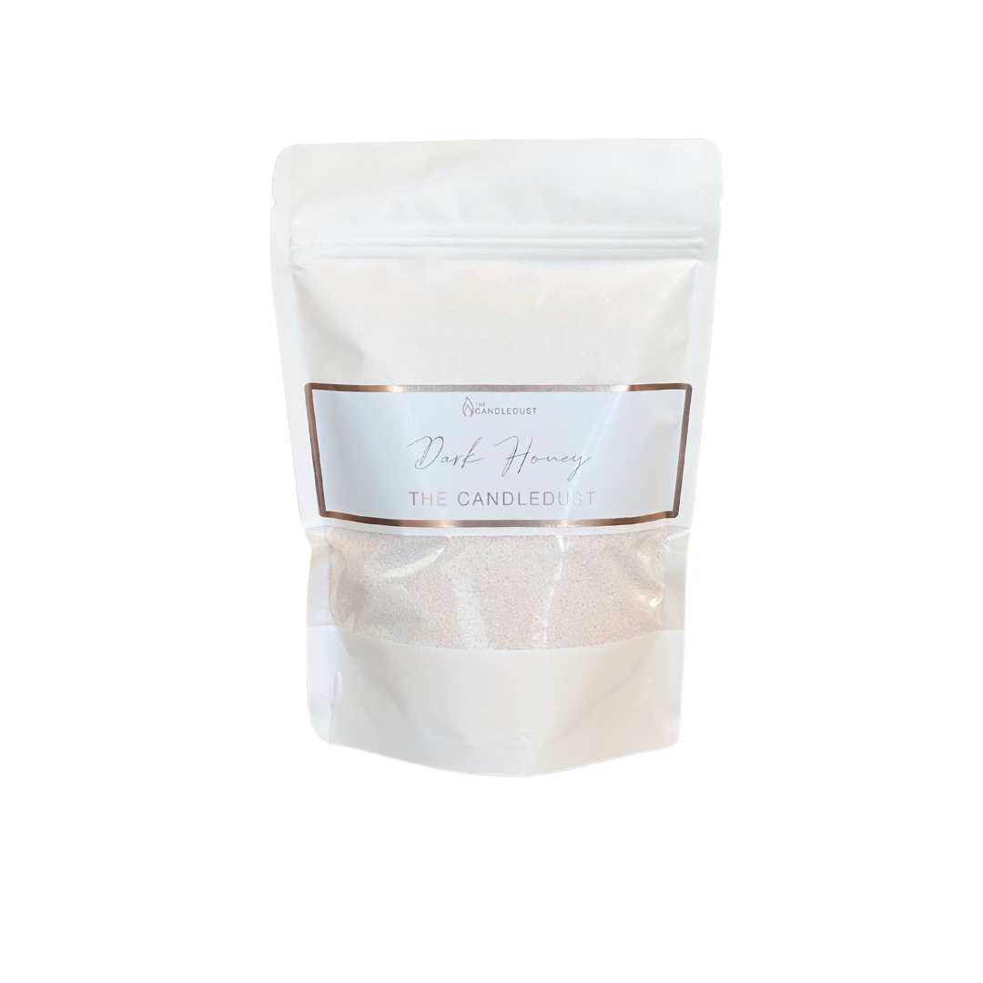 Powdered candle refill kit 330g with natural vegetable wax and wicks – Dark Honey 